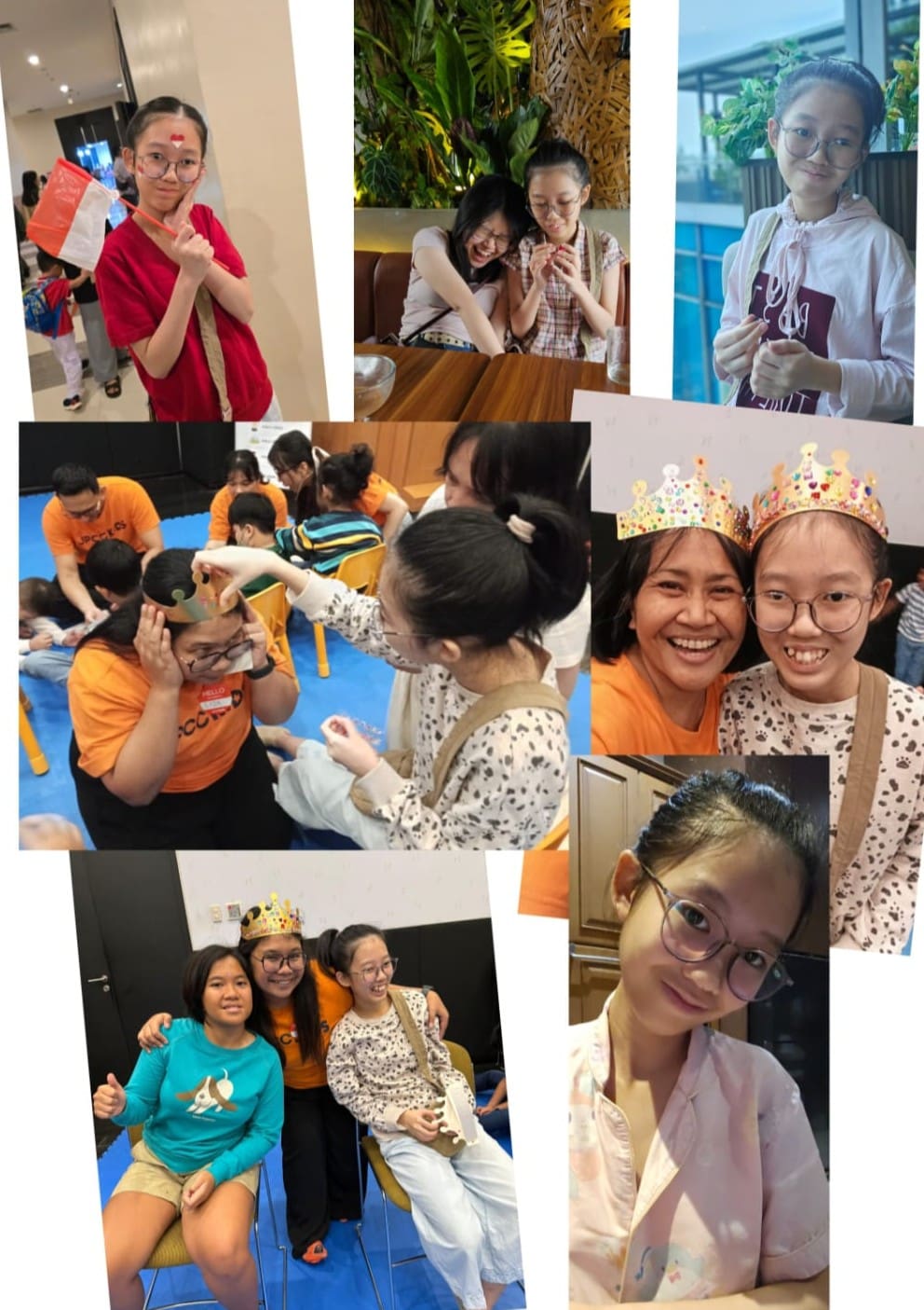 Chloey smiling and spending joyful time with her friends at Sunday school.